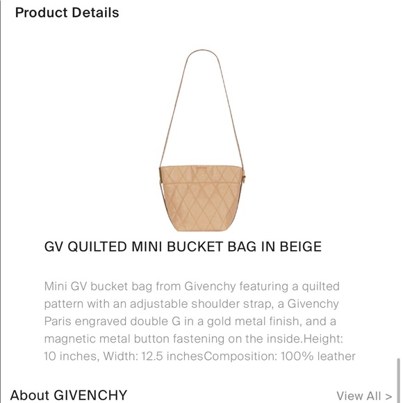 Givenchy Mini GV Bucket Bag - Picture 7 of 9